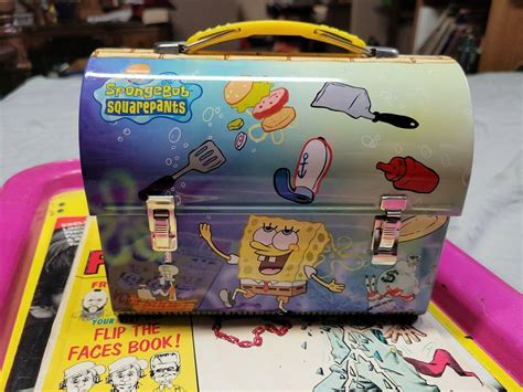 2006 spongebob metal lunch box|spongebob squarepants lunch box.